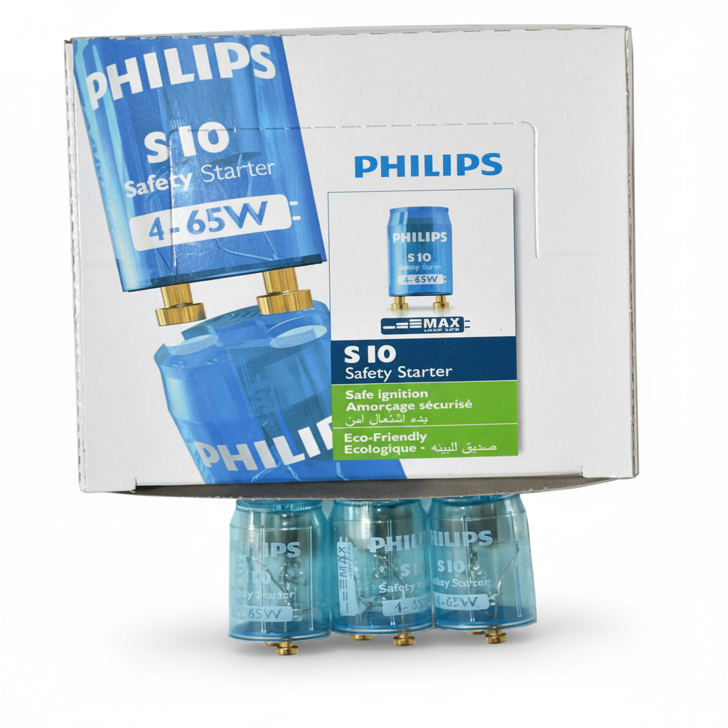 Philips S10 Safety Starters for Fluorescent Lamps Lights - 3 Boxes of 25